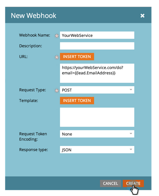 Configuring the Webhook in Marketo